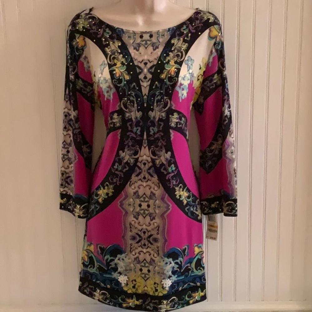 NEW Sequin Adorned Tunic with 3/4 sleeves